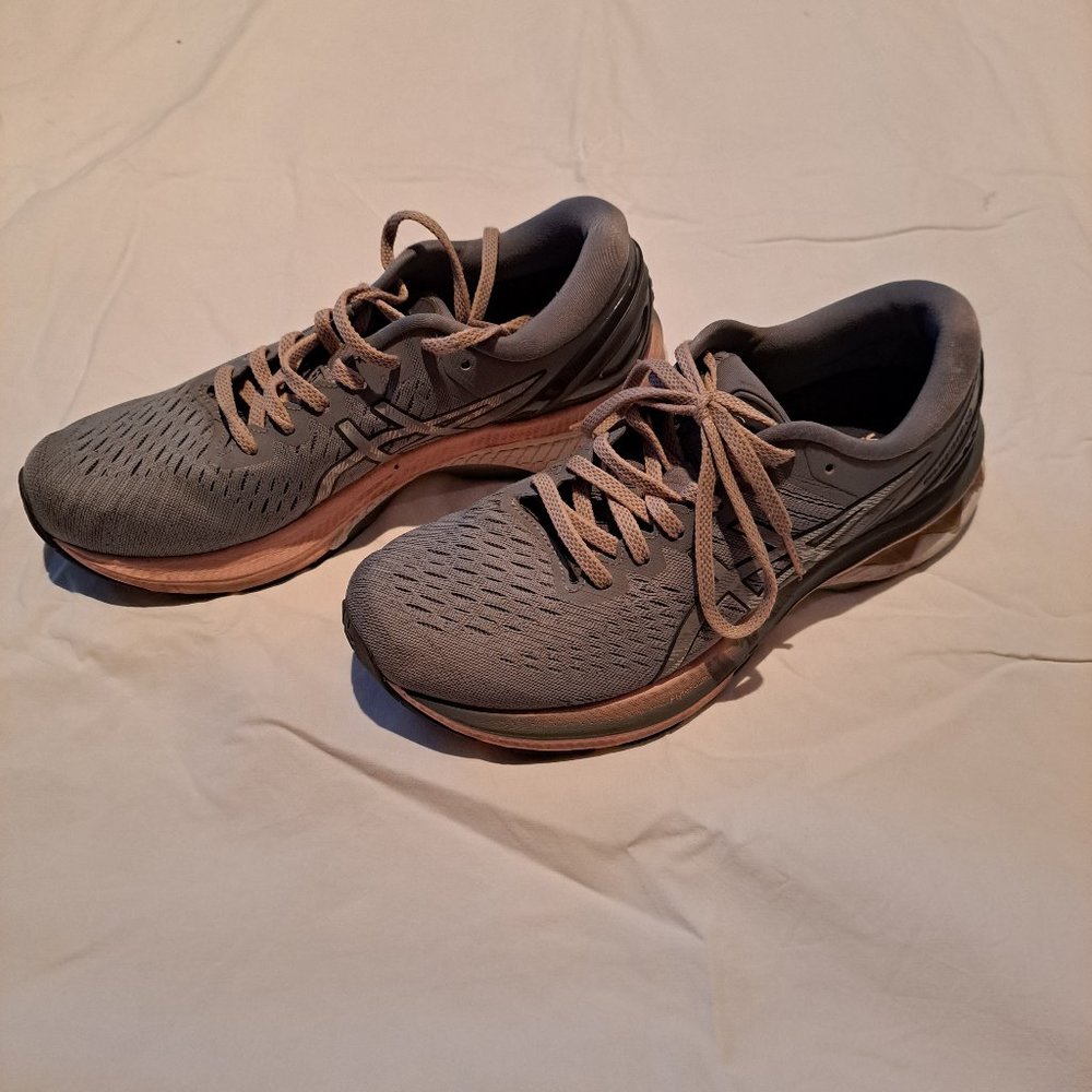 Asics Gel Kayano 27 Lite-Show Grey Pink Women's Running Walking Shoes 1012A649